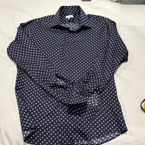 Reiss Men's Navy Patterned Shirt